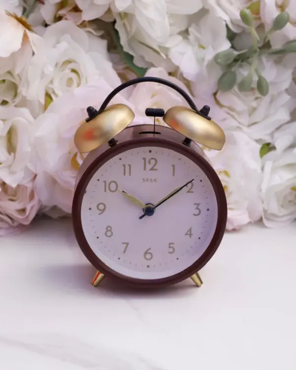 Gold bell clock