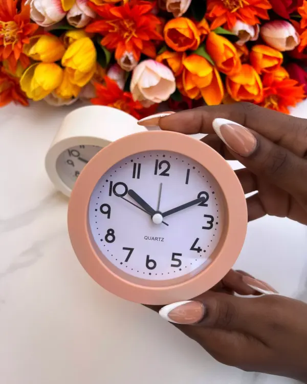 Round Bedside Clock